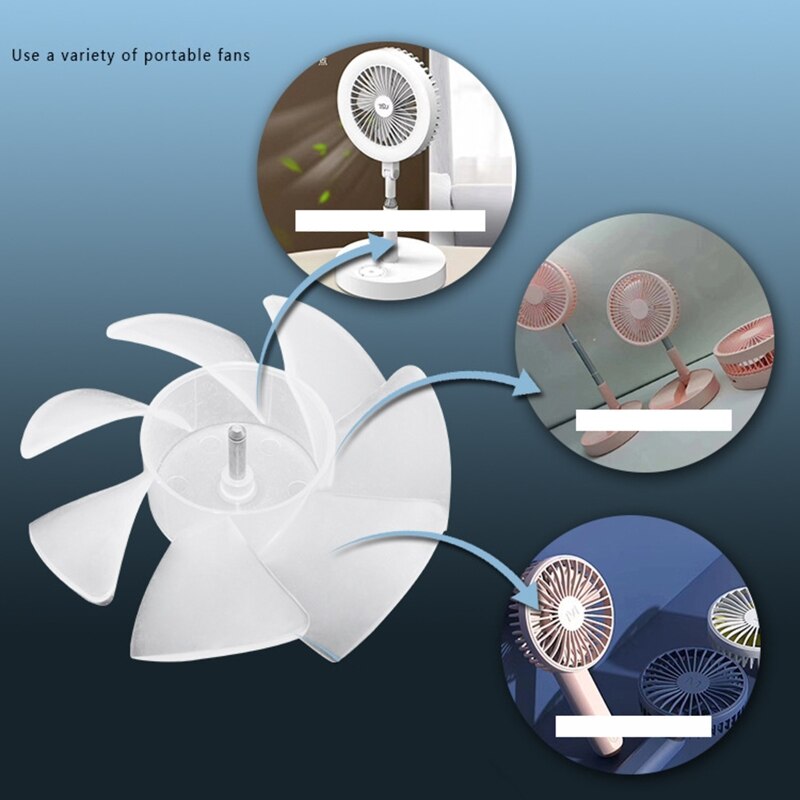 Replacement Transparent Vent Fan Blades Fits for RV Bathroom Vent Fan Roof Vents and Range Hoods 7 Leaves 2.95inch