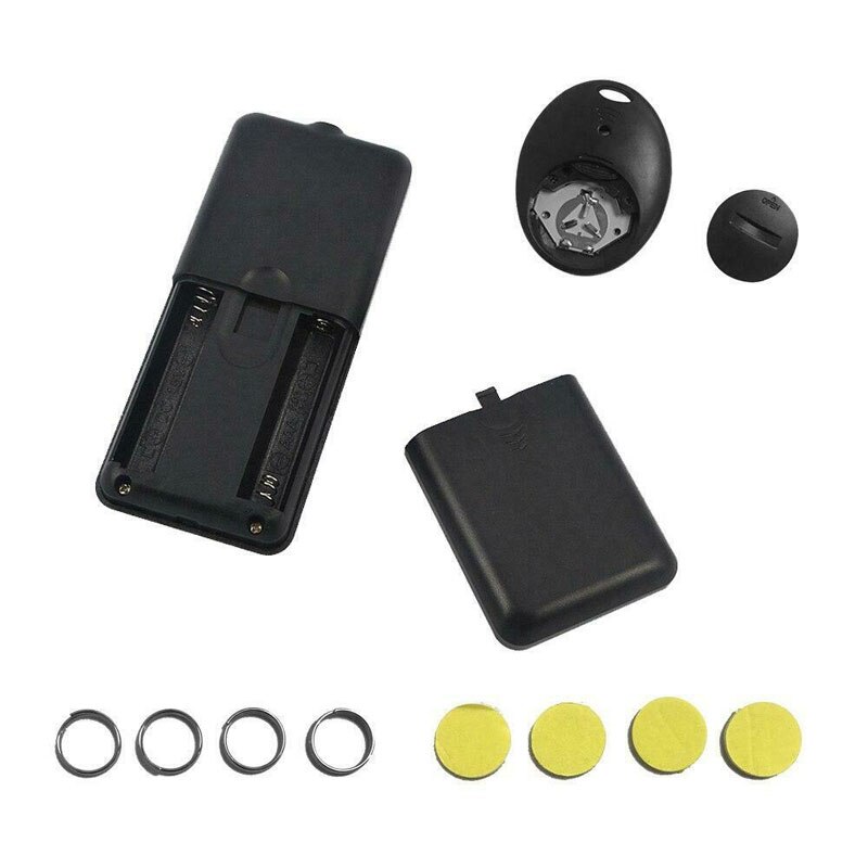 4 in 1 Advanced Wireless Key Finder Remote Key Locator Phone Wallets Anti-Lost with LED Torch Function 1 Dock and 4 Receivers