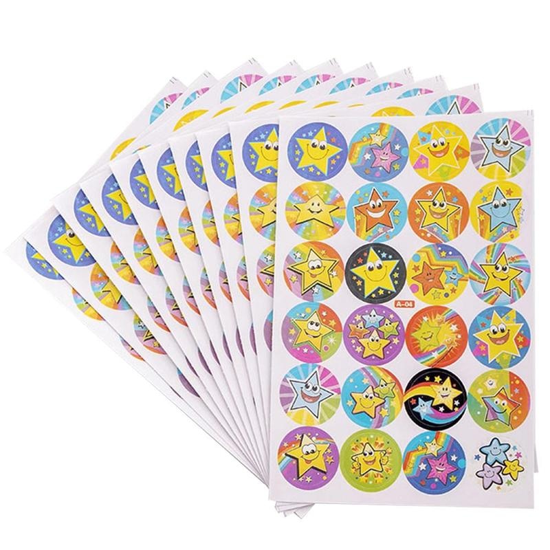 10 stk / sæt tegneserie boble klistermærker børn belønning klistermærke mor lærer ros etiket pris klistermærker legetøj til børn