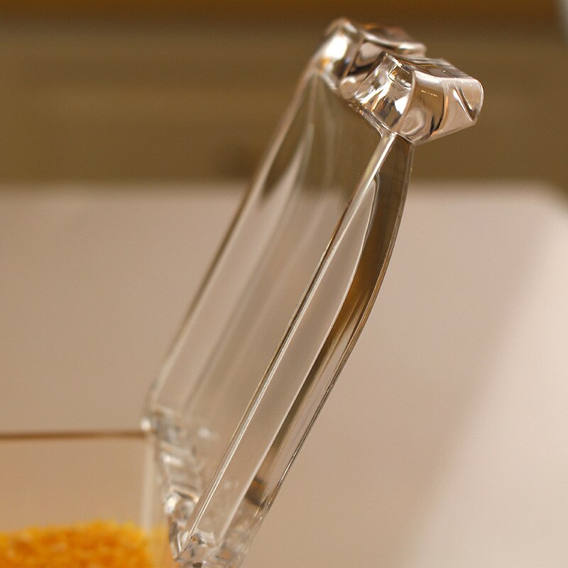 Estante de condimentos claro macetas de especias para el hogar caja de condimentos de acrílico recipiente de almacenamiento tarros de condimento Cruet con cubierta y cuchara