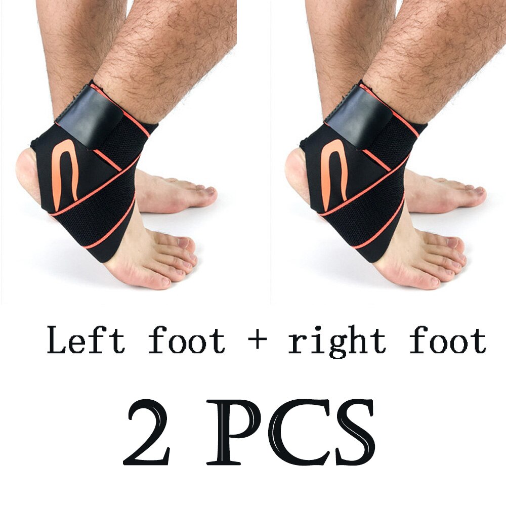 A pair Ankle Support Adult Heel Pain Relief Adjustable Strap Ankle Light Weight Breathable Plantar Fasciitis Ankle Support: orange A pair / S