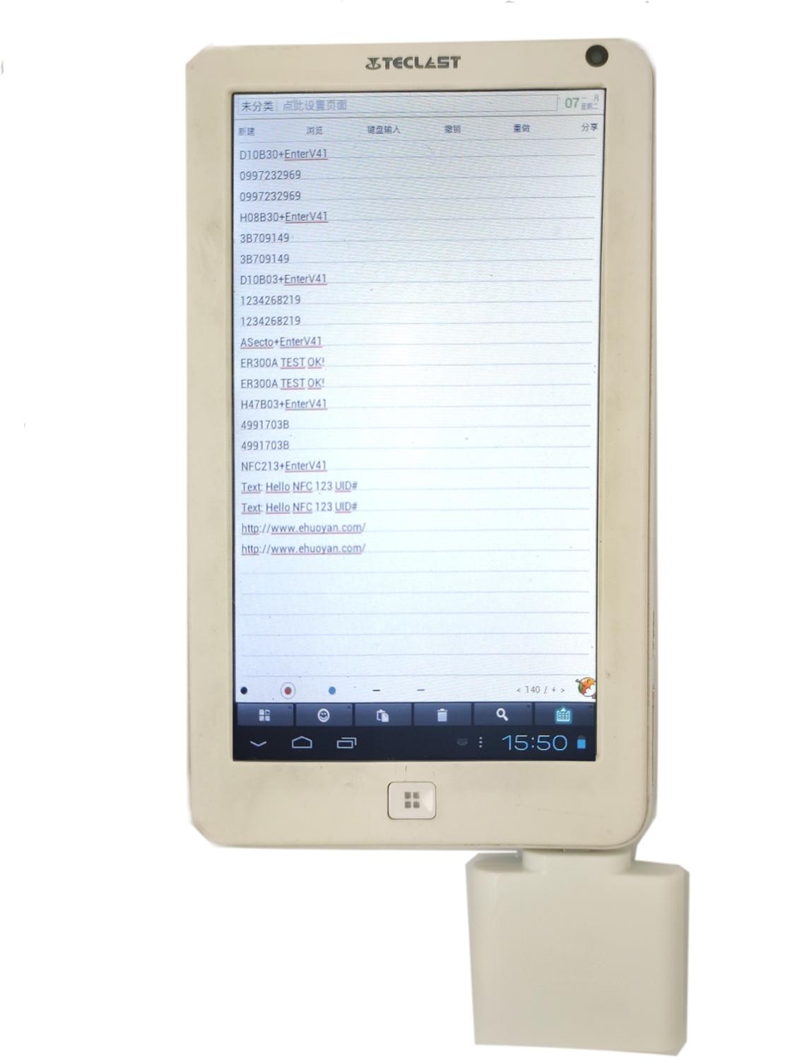 Android Mobiele Tablet Rfid Nfc Url Reader Micro Usb Emuleren Toetsenbord ER200N + 2 Tags