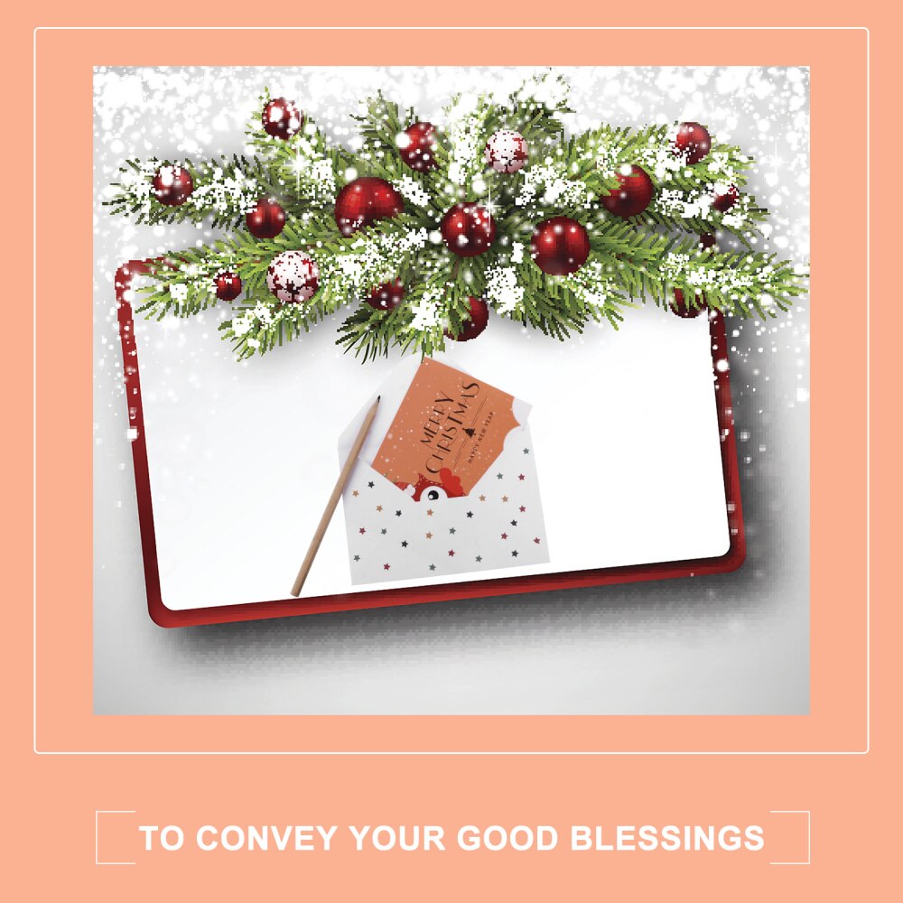 24 impostato biglietti d'auguri di natale pratici biglietti di benedizione creativi festivi forniture di natale carte di benedizione dei cartoni animati per la casa