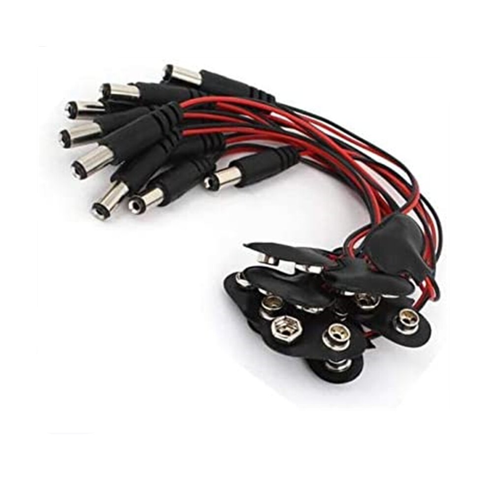 10pcs 9V Battery Button Power Cable Battery Buckle Snaps Power Cable Connector DC For DIY Jack Connector