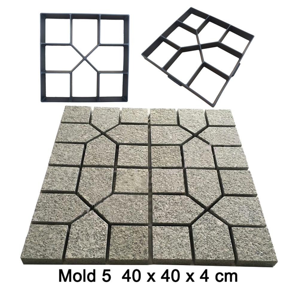 1 pc havestimager støbeform gør-det-selv plastik cement mursten betonstøbeforme havesten vejstøbeform hjem havedekoration tilbehør: H 40 x 40cm