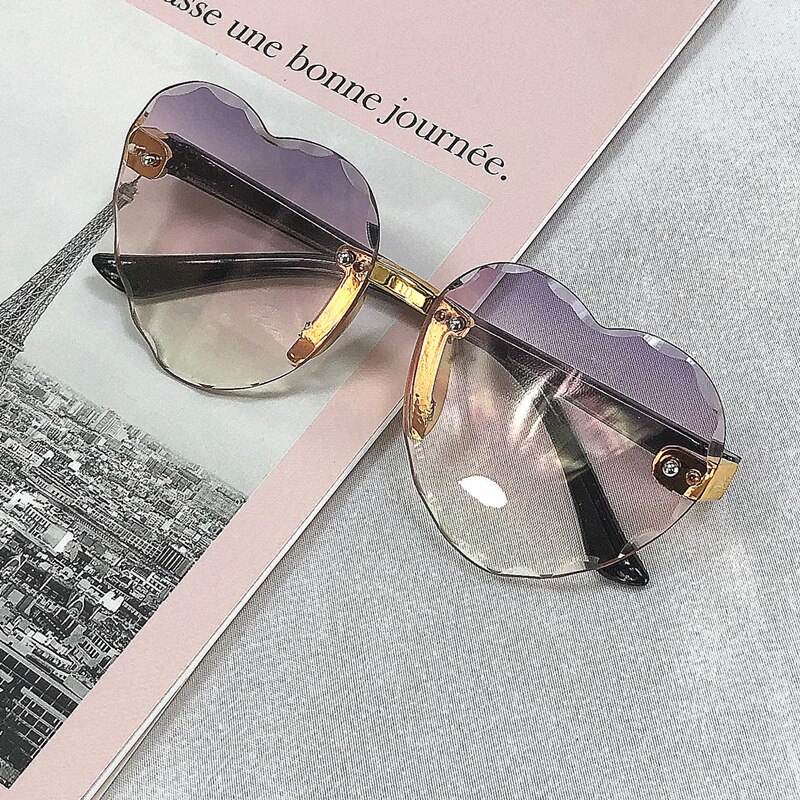Baby Girl Sunglasses for Children Heart TR90 Black Pink Red Heart Sun Glasses for Kids Polarized Flexible: C