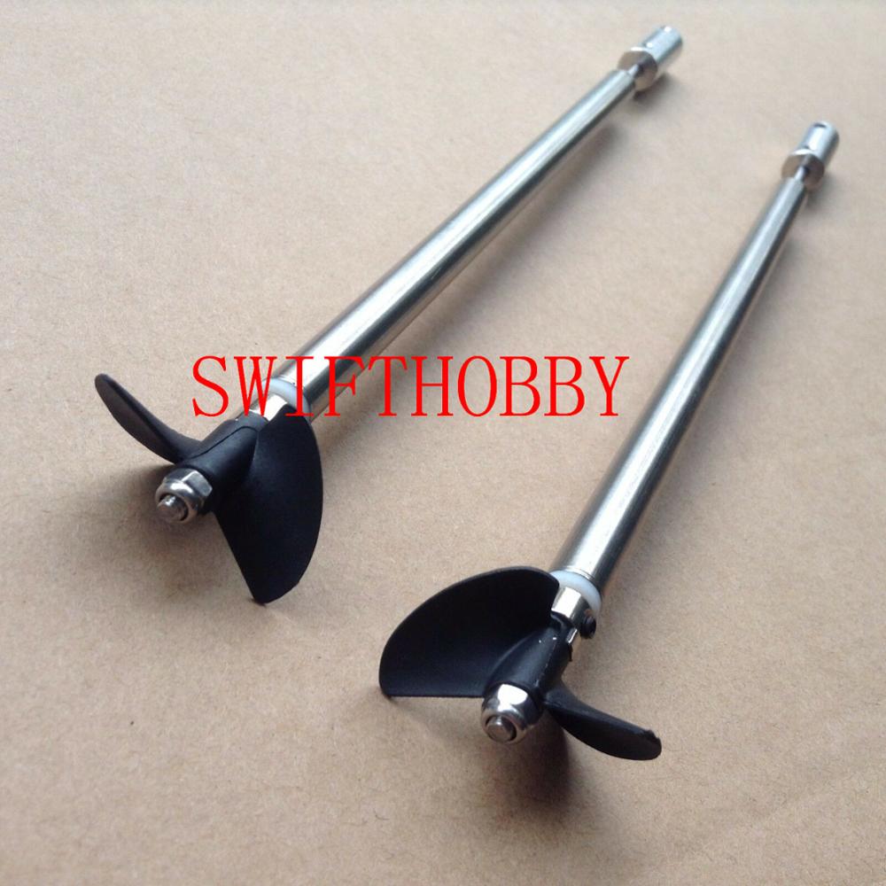 A pair 2 blade Stainless assembly 3mm shaft catamaran Double motor Rc boat