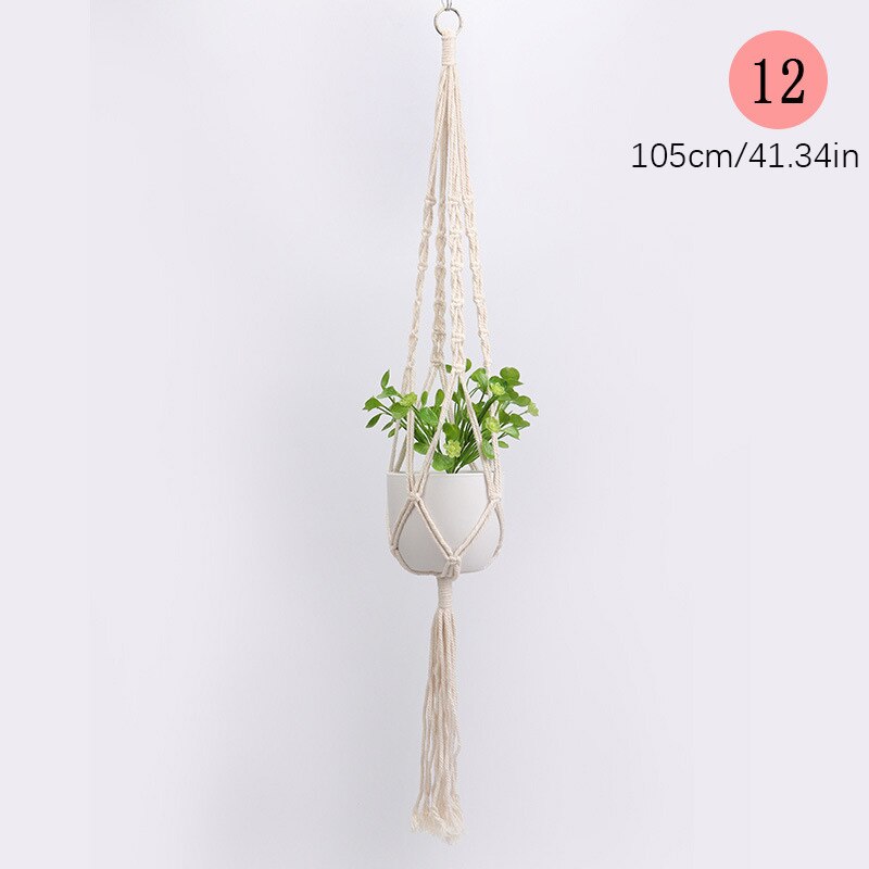 Plant Hanger Macrame Hangers Macrame Wall Hanging Plant Holder Air Plant Planters For Indoor Plants Indoor Plants Hanging Pot: 12