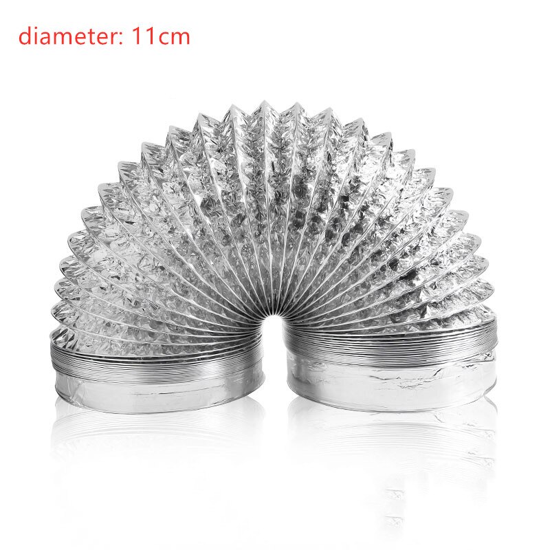 Aluminum Flexible Air Vent Hose Fireproof Gas Water Heater Exhaust Pipe Universal Ventilation Duct Vent Hose Extension Tube: diameter  11cm