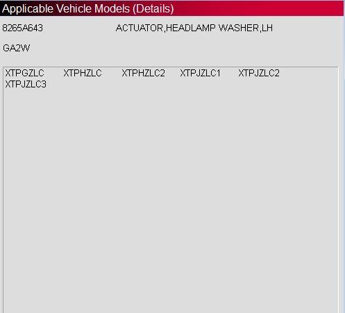 HEADLIGHT spray nozzle for asx rvr headlamp washer cover for outlander sport 8264A153 8264A154 8265A643 8265A644