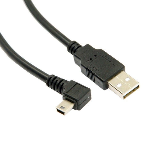 Mini USB 5pin Male Right Angled 90 Degree to USB 2.0 Male Data Charge Cable 50cm 180cm 500cm USB mini-b Angle 0.5m 1.8m 5m