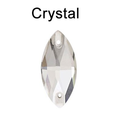 Og byder på formede flatback-påsyede krystaller med to huller gør-det-selv tøjtilbehør syhåndværk: Krystal / 13 x 22mm 36 stk