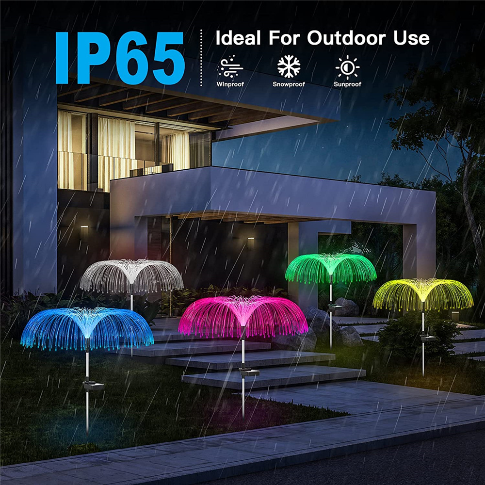 Solar- Garten Lichter draussen Quallen Lichter Ich bin Freien Dekorative Solar- Optische Faser Licht für Hof Terrasse Weg Solar- Lampe