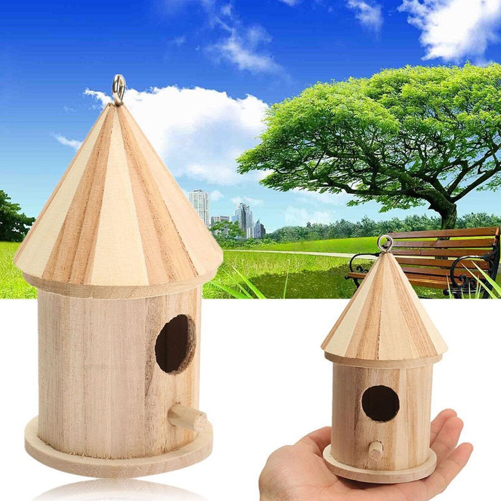 30 # Vogel Huis Houten Opknoping Nestelen Dozen Met Lus Voor Huis Tuin Yard Decoratie Vogelhuisjes Pet Supply Accessoires