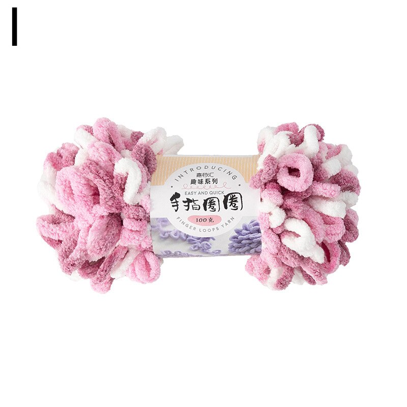 Diy Finger Schleife Garn Hand Strick Heimat Kissen Decke Kreis Linie Dicken Wolle Hand betroffen Gemischt Garn Ring Gesponnen Polyester spielzeug: I