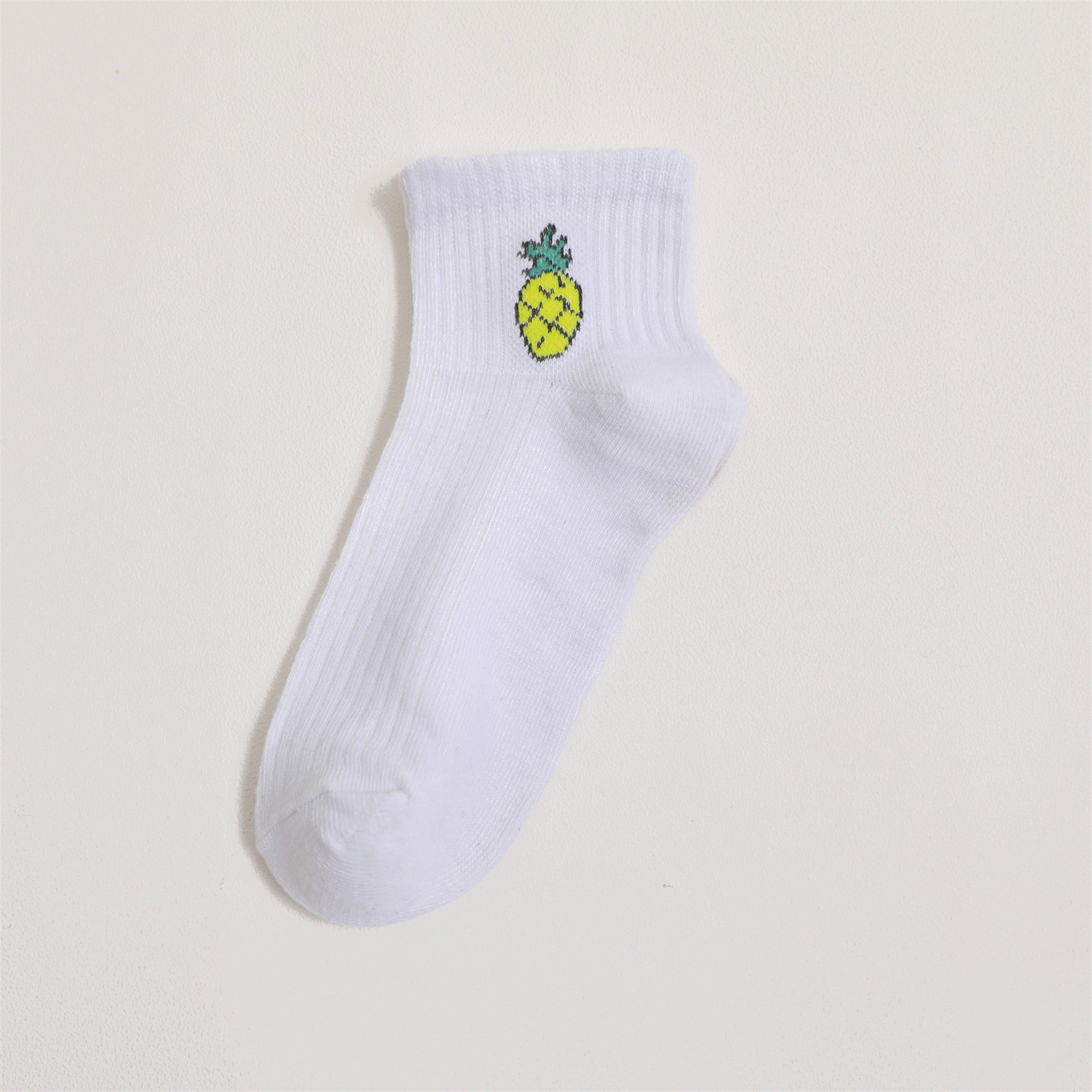 LJIQQ 5 pairs women candy fruit socks spring summer lady ankle socks embroidery female socks: E