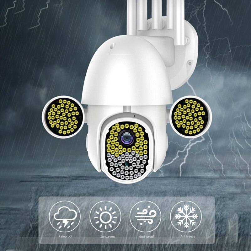 Trådløs ptz udendørs vandtæt 172 lys kugle kamera sikkerhed netværk wifi hd overvågning kamera
