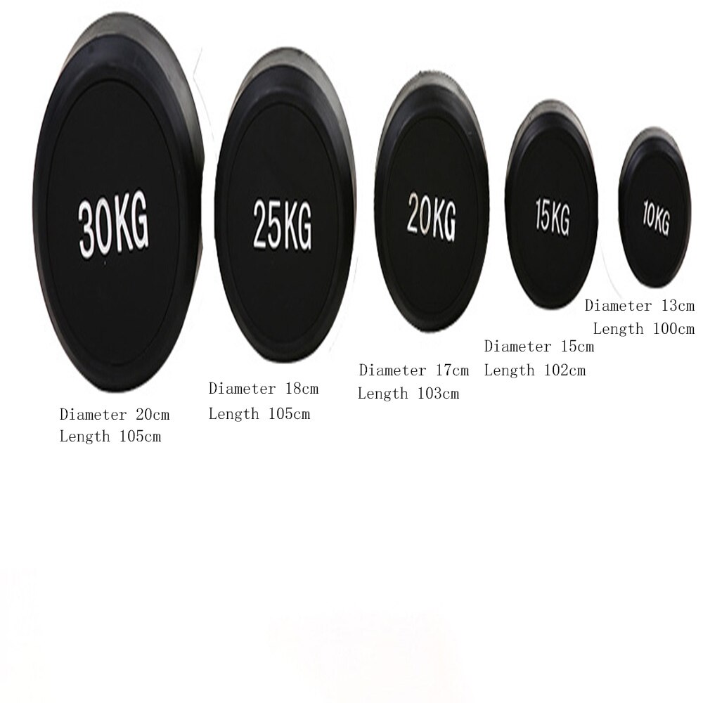 10kgFixed rubber barbell suit fitness home barbell curved rod 1.2 m weightlifting fitness equipment squat counterweight