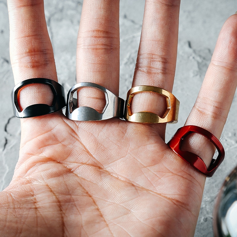 Edelstahl Kreative Bahre Öffner Finger Ring Ring-bilden Bahre Flasche Öffner Vielseitig Küche Bar Werkzeuge Durchmesser 22mm