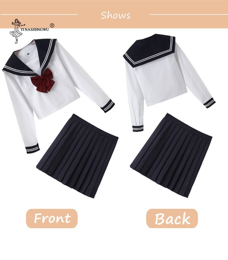 JK Uniform College Middle School Students School Uniforms Autumn Long-sleeved Japan Korea JK Uniforms Junior High School Dress