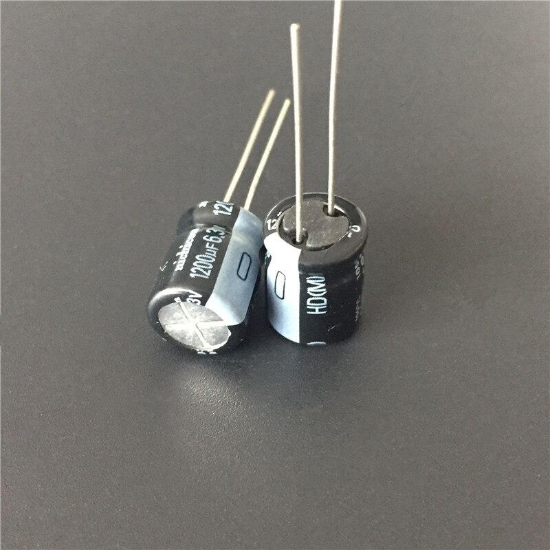 10 Uds 1200uF 6,3 V NICHICON de la serie HD 10x10x12,5mm extremadamente baja impedancia 6.3V1200uF condensador electrolítico de aluminio