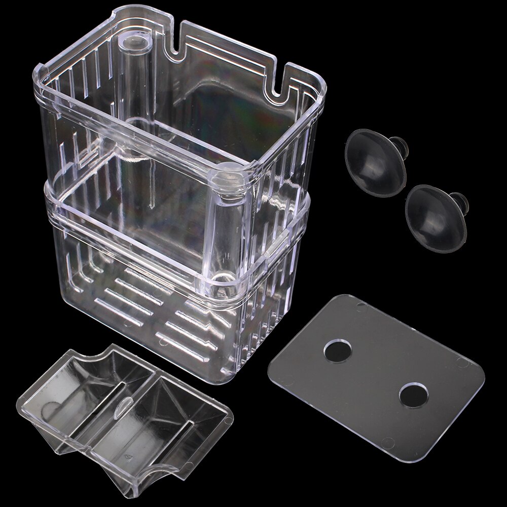 Double-Deck Transparent Aquarium Hatchery Breeder Isolation Box Incubator Holder Acrylic Fish Tank Breeding Aquarium Hatching