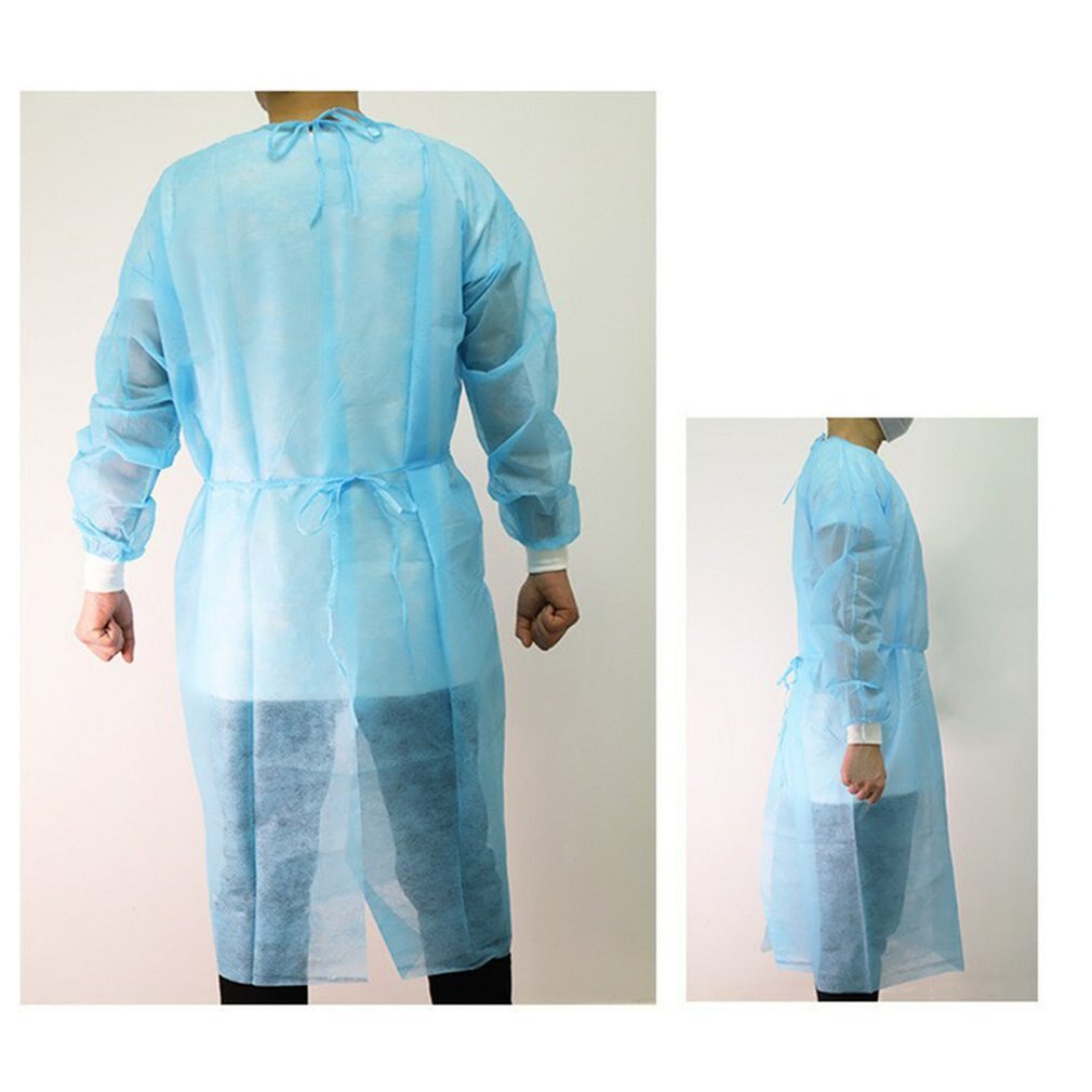 10 stk engangs støvtætte overalls åndbar non-woven kjole antistatisk isoleringstøj antifouling laboratoriefrakke