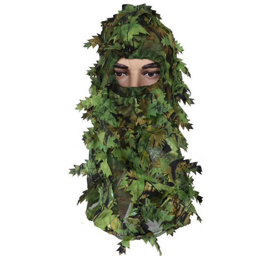 1Stck Ahorn Blatt aufbringen Tarnung Ghillie Anzüge Kappen Handschuhe Haube Kopf Netz Eyehole Öffnung Schal Jagd Lieferungen: B