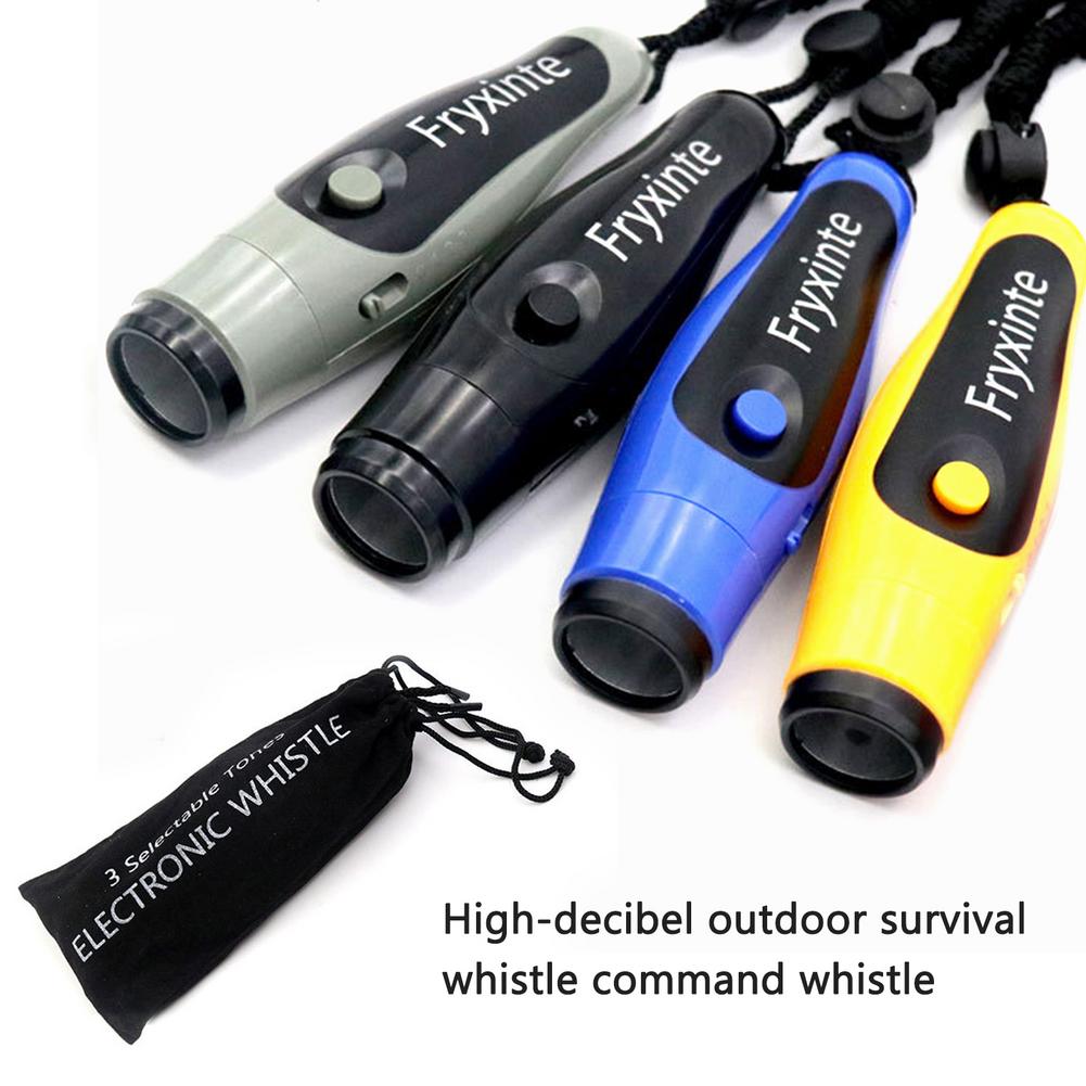 Elektronische Fluitje 3 Tone Hoge Volume Elektrische Fluitje Met Lanyard Voor Outdoor Survival Voetbal Basketbal Spel Fluitje