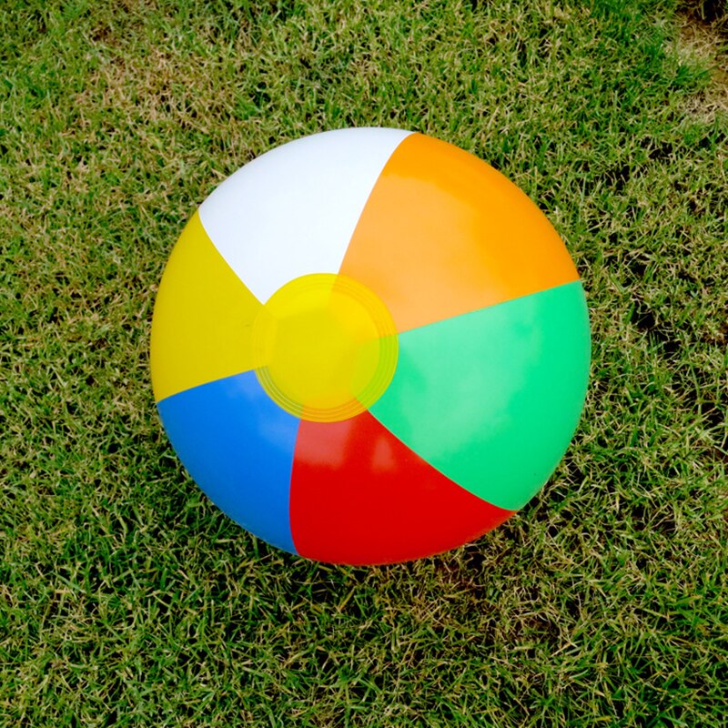 23cm Inflatable Beach Ball PVC Water Balloons Rainbow-Color Balls Summer Outdoor Beach Swimming Toys