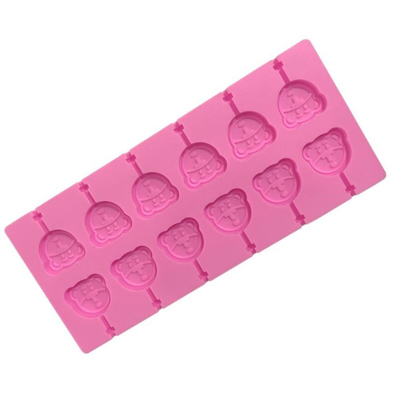 Silikone slikkepinde chokolade kageforme rundt hjerte silikone slikkepinde form blomst slik kageforme bage kage dekorationsværktøj: G   26.3 x 11.5 x 1cm