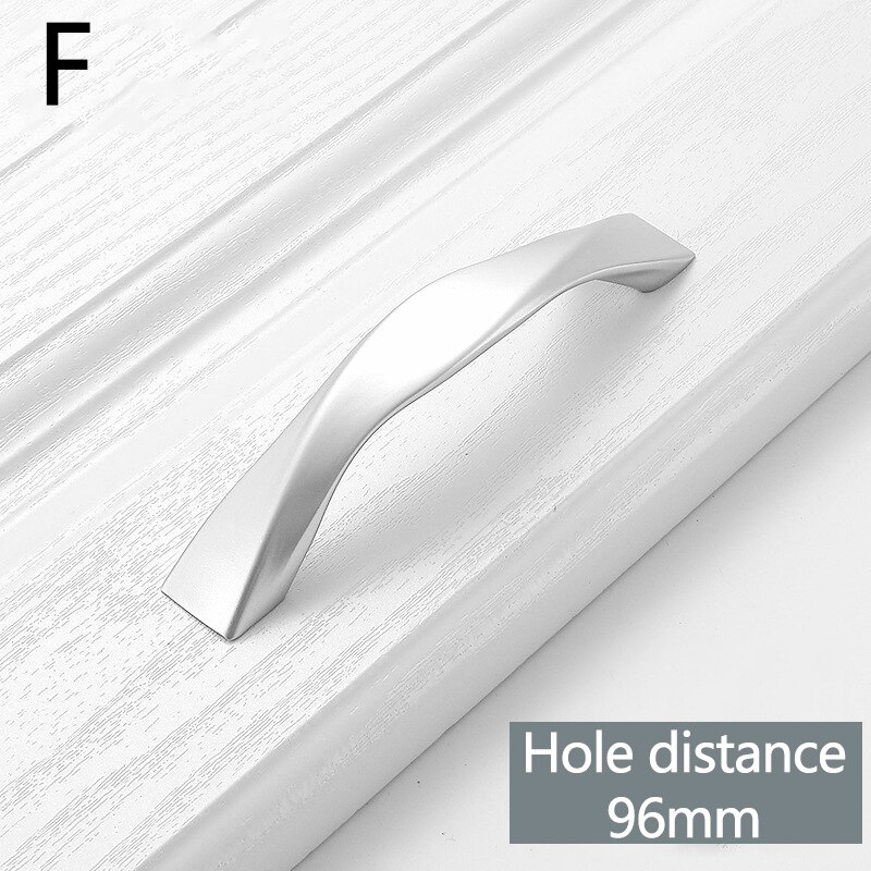 Zwarte Kast Handvatten Kast Deurknop Pulls Voor Thuis Keuken Meubels Kast Lade Hardware Accessoires: F