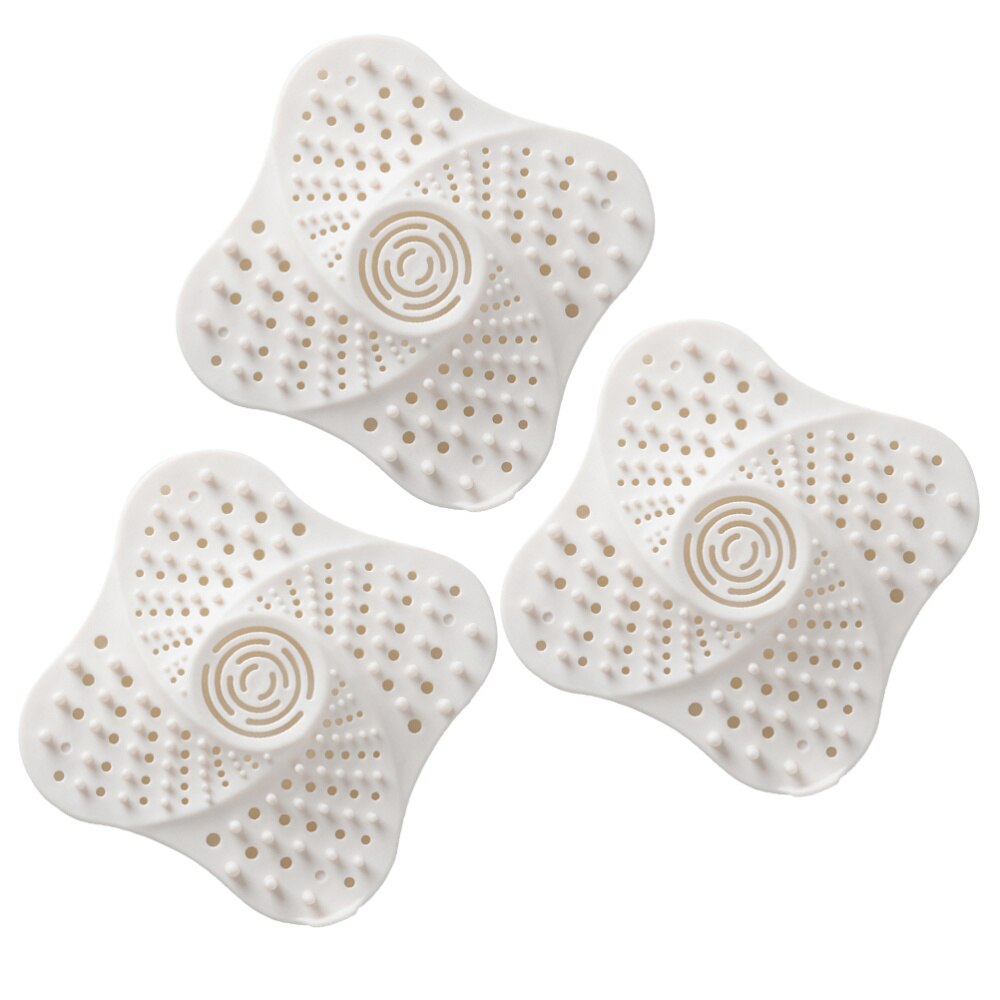 3 Pcs Kitchen Sink Strainer Hair Catcher Bathroom Shower Sink Stopper Drain Cover Hair Trap (Blue): White
