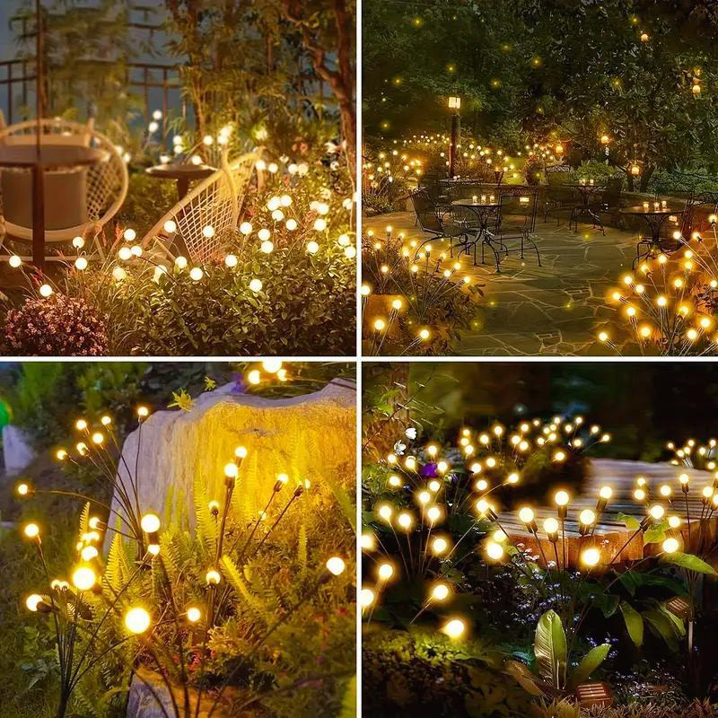 Led solcelledrevne ildfluelys udendørs have levende ildormlys til terrassesti anlagt camping blomsterbede græsplænedekoration