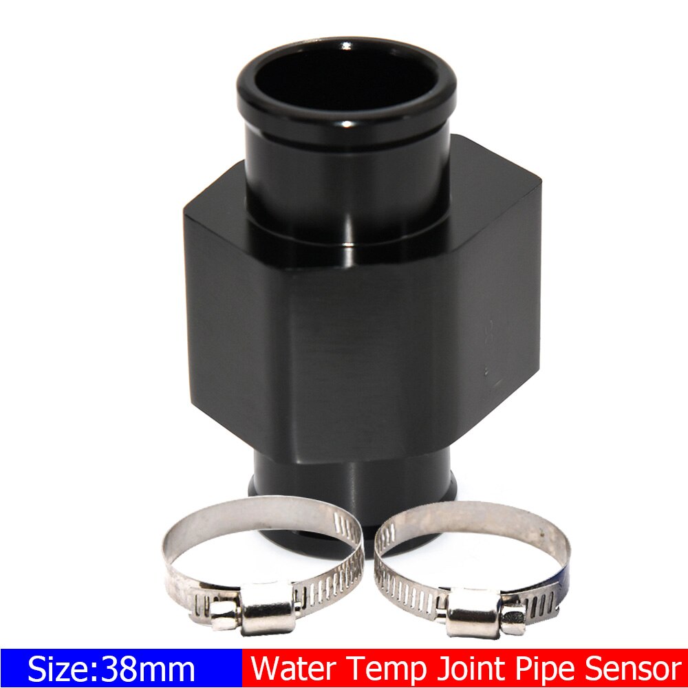 1/8NPT Water Temp Sensor Temp Radiator Water Temp Joint Pipe Sensor 26mm 28mm 30mm 32mm 34mm 36mm 38mm 40mm Hose Adaptor Sensor: 38mm black