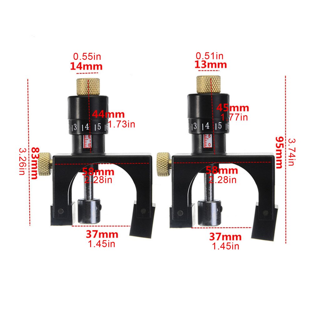 2Pcs /set Wood Planer Jointer Knife Setting Jig Planer Blade Woodworking Cutter Aligner Plastic with Magnet Material