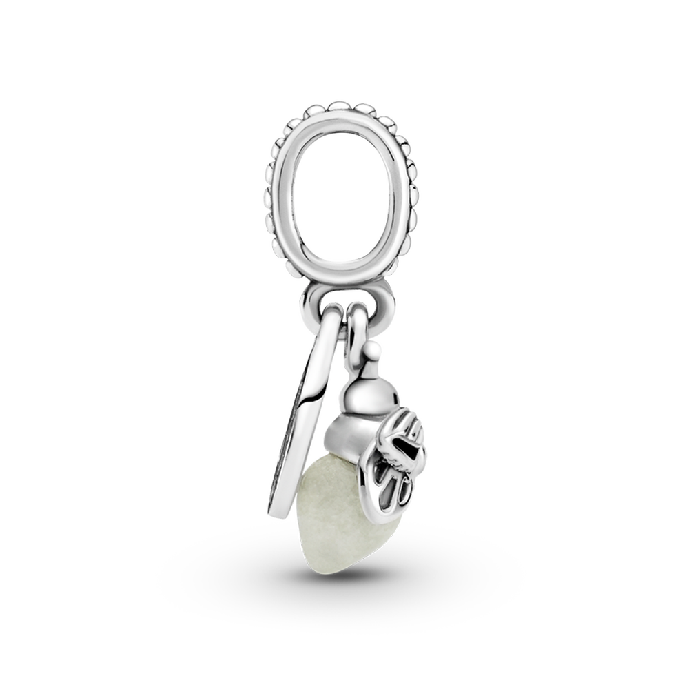 925 Sterling Silver Shiny Zircon Beads firefly Charm Will shine Jewelry For Bracelets