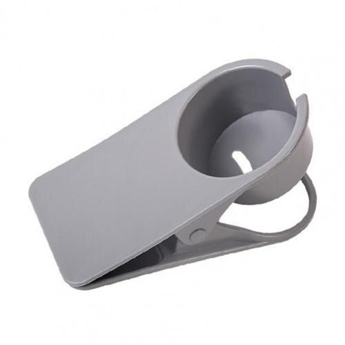 Duurzaam Tafel Rand Klem Anti-Slip Drinken Bekerhouder Clip Makkelijk Te Gebruiken Smart Smart Drinkbeker houder Clip: Grey