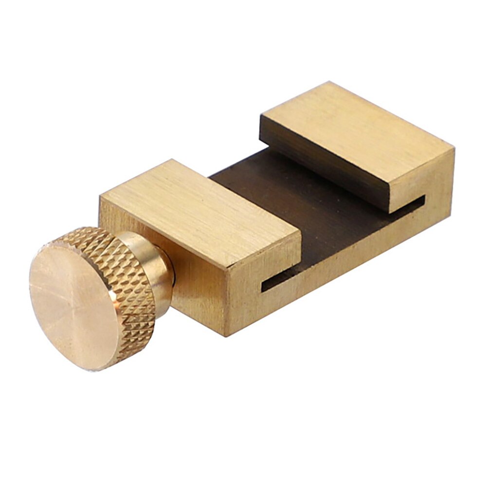 Brass Locator Steel Ruler Limit Adjustment Block Positioning Block Woodworking Scribing: Default Title