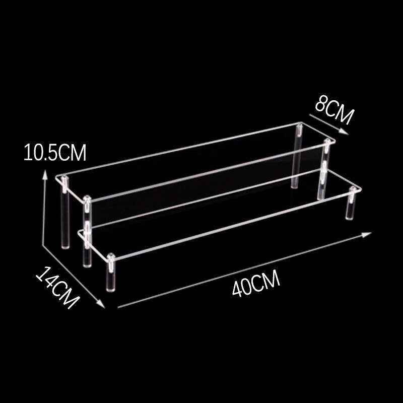 Acrylic Removable Ladder Rack Frame Car Model Toy Perfume Jewelry Display Transparent Action Figure Model Stand Decoration 2022: 40cm-2
