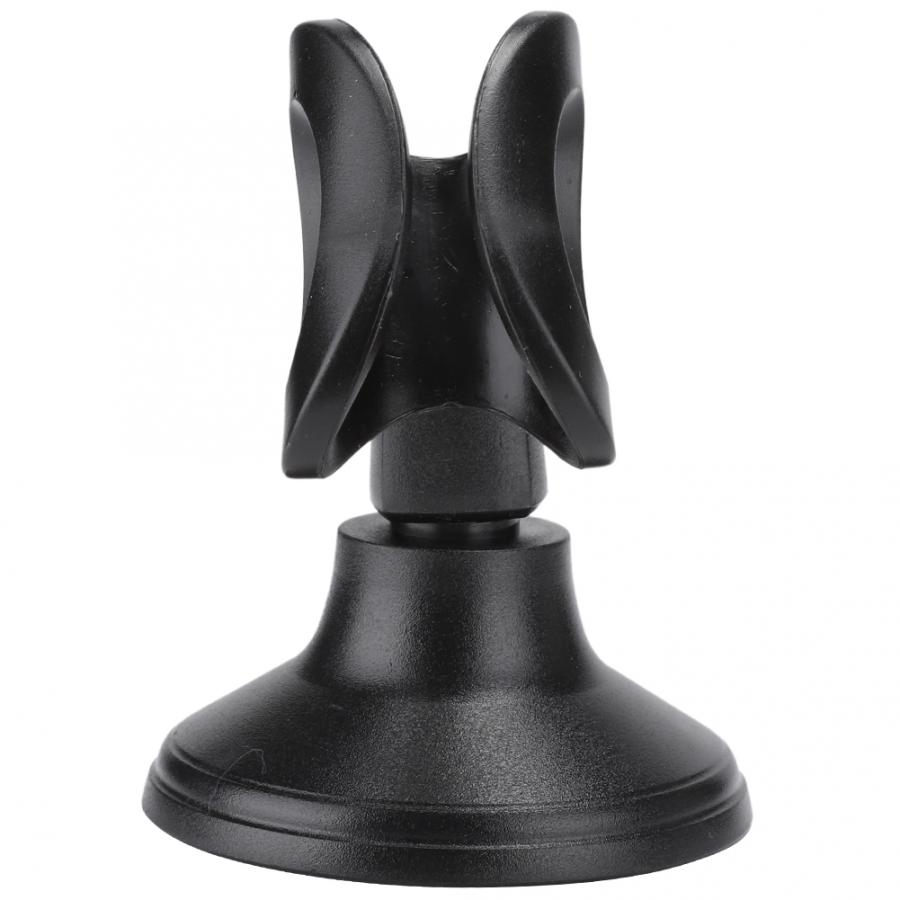 Stand Microphone ABS Plastic Adjustable Stable Desktop Microphone Base Shockproof Mic Clamp Clip Holder Black