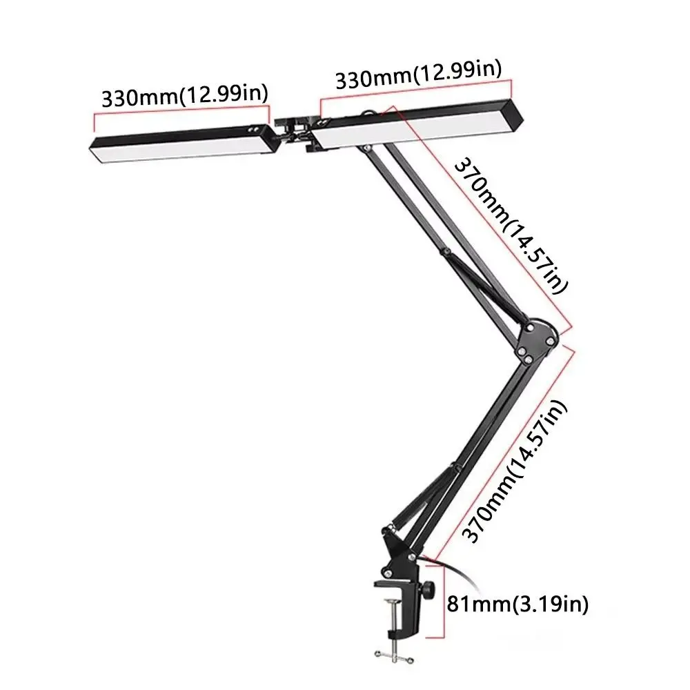 360 ° Rotatie Tuimelaar LED Tafellamp Verstelbare Helderheid 3 Kleurmodi LED Bureaulamp 160LED Super Heldere Leeslamp