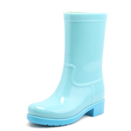 Dames regenlaarzen waterdicht halfhoge laarzen damesschoenen snoepkleuren laarzen voor dames damesschoenen laarzen pvc: Blauw / 37
