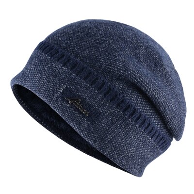 TQMSMY Winter Wol Breien Muts Sjaal in een set Mannen Skullies Hoeden nek warm Mutsen Knit sjaal fluwelen Bonnet Caps mannen TMC3235: C32BU