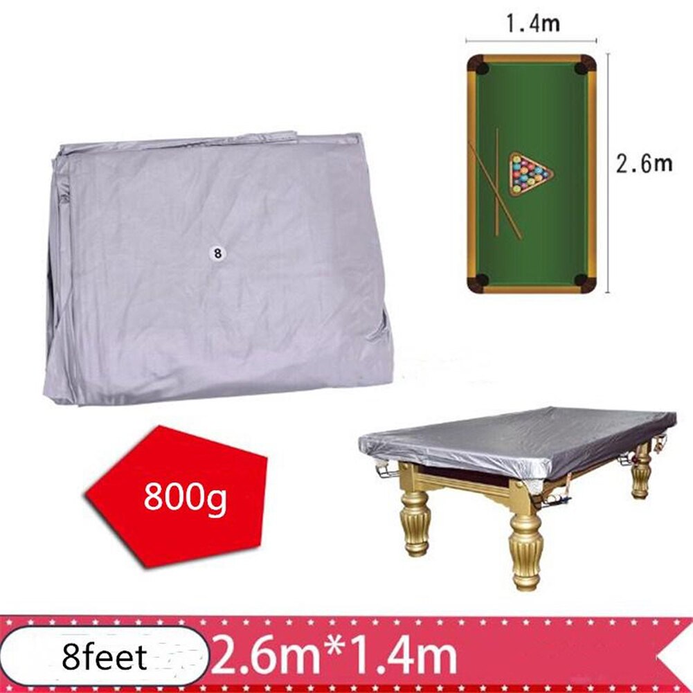 Kraftigt solidt komplet pooltilbehør pvc støvtæt vandtæt billardbordsdæksel snooker rip modstand med snøre