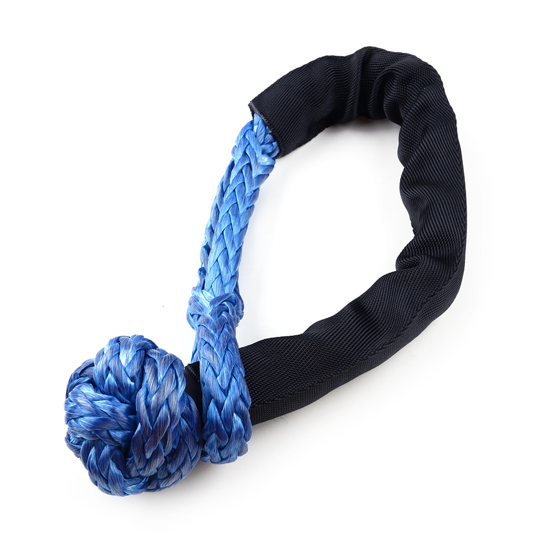 Cabrestante sintético y Flexible para coche, cuerda de nailon azul, correas de recuperación de remolque, 65x2,2 cm, 35000lb, 16T