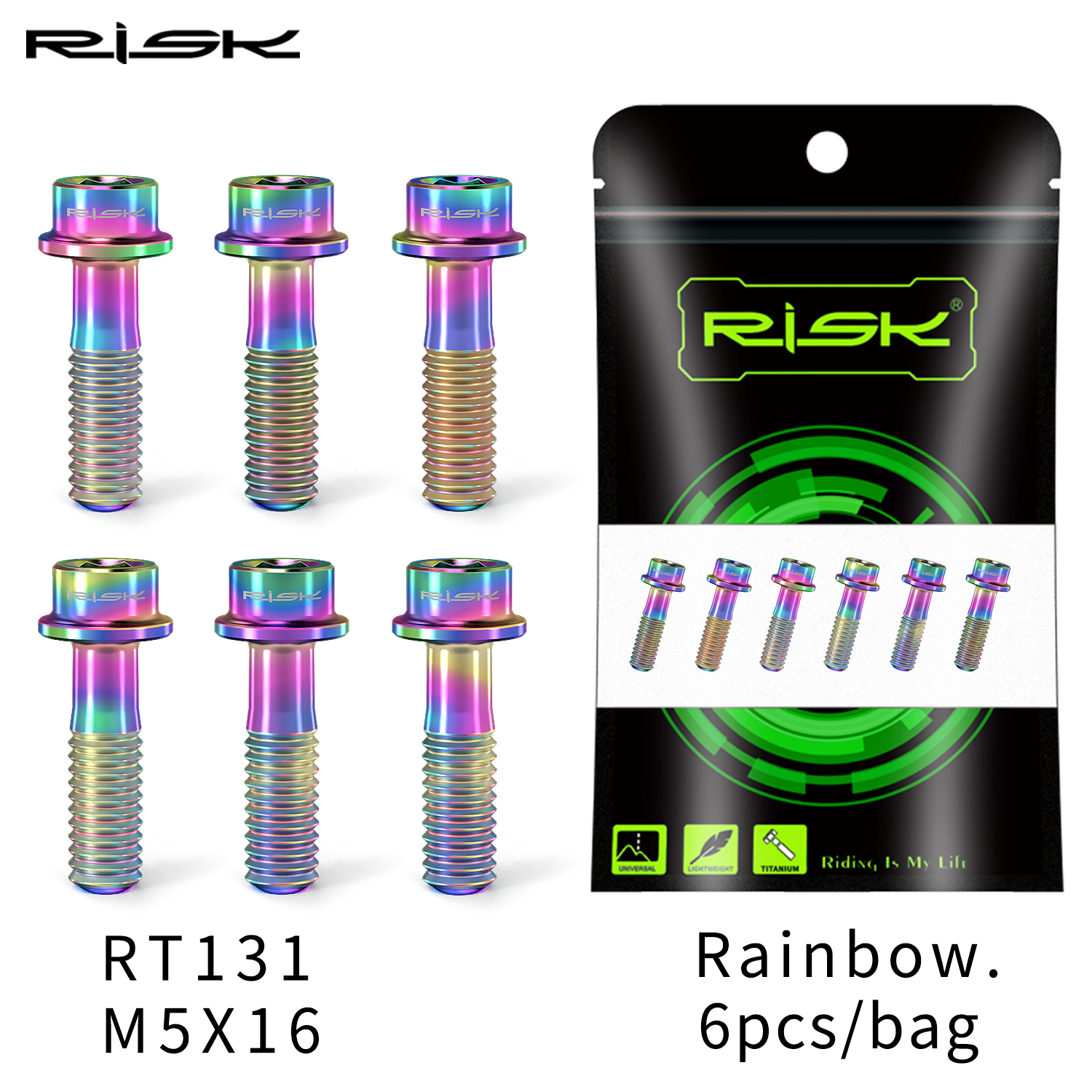 Risiko 6 Stück m5x16mm/m5x18mm Titan Spindel schrauben Schraube Fahrrad Fahrrad MTB Lenker ultraleichte Vorbau feste Schraube Fahrrad zubehör: Licht Grau