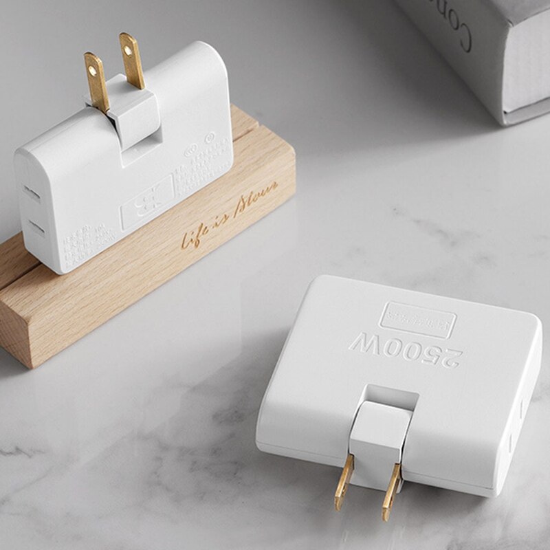 One In Three Converter 180 Degree Rotation Extension Plug Multi plug Mini Slim Wireless Outlet Travel Adapter Light Socket