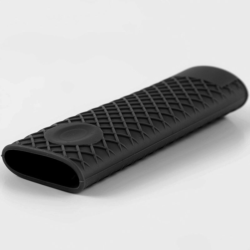 Saucepan Holder Silicone Pot Pan Handle Saucepan Holder Sleeve Slip Cover Grip Kitchen Utensils Cook Accessories: black