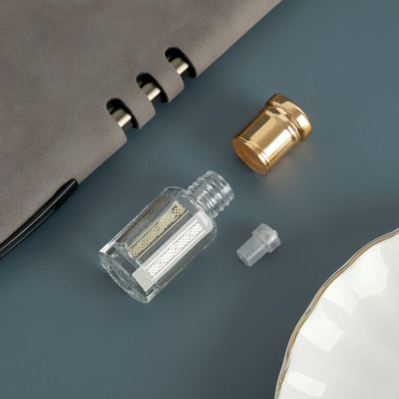 Compte-gouttes d'huile de massage HI en verre de dorure, nouilles um, d'extraction d'essence, brillant à lèvres, tout-sur, , 3 ml, 6 ml, 12ml: Gris clair / 60ml